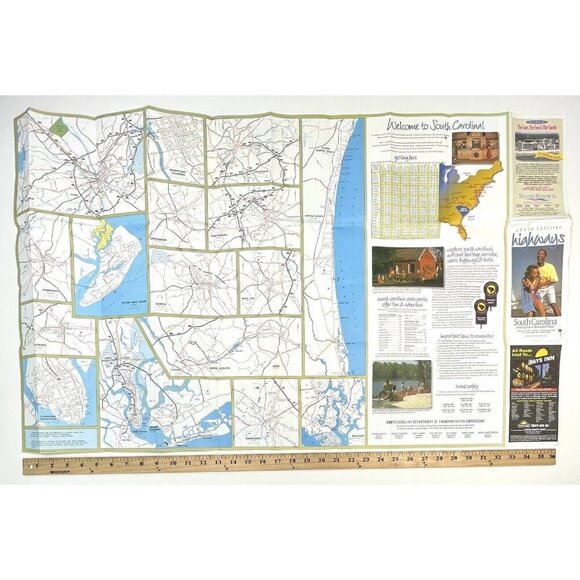 Special Edition 2000 SOUTH CAROLINA Highways Travel Transportation Tourism MAP - Picture 4 of 5